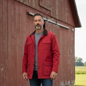 Orvis Mens Red Barn Coat, size Large